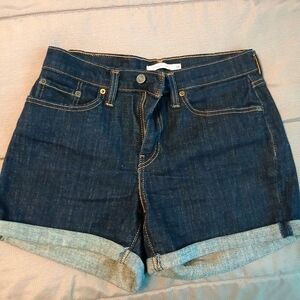 Levi's Dark Blue Jean Shorts